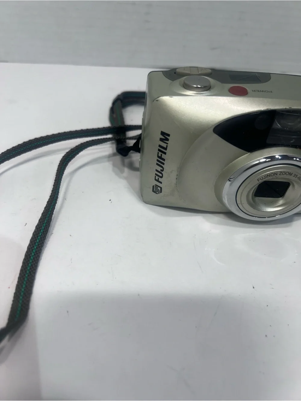 Fujifilm Silver 35mm Film Camera with Wrist Strap